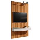 Home Suspenso CL 1.39m Ripado Para TV Até 55' Polegadas Cor Cedro / Off White