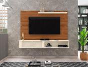Home Suspenso Dom TV de 75" Cinamomo Mel / Off White - Mobler Home Suspenso Dom TV de 75" Cinamomo Mel / Off White - Mobler