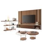 Home Suspenso Empire Castanho Off White e Aparador Infinity e Kit Mesa de Centro Sky Castanho- HB Móveis Home Suspenso Empire Castanho Off White e Aparador Infinity e Kit Mesa de Centro Sky Castanho- HB Móveis