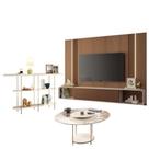 Home Suspenso Empire Castanho Off White E Aparador Infinity E Mesa De Centro Sky Com Tampo De Vidro Off White- Hb Móveis Home Suspenso Empire Castanho Off White E Aparador Infinity E Mesa De Centro Sky Com Tampo De Vidro Off White- Hb Móveis