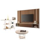 Home Suspenso Empire Castanho Off White e Aparador Infinity e Mesa de Centro Sky Off White- HB Móveis Home Suspenso Empire Castanho Off White e Aparador Infinity e Mesa de Centro Sky Off White- HB Móveis