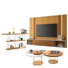 Home Suspenso Empire Cinamomo Off White e Aparador Infinity e Kit Mesa de Centro Sky Cinamomo- HB Móveis
