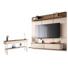 Home Suspenso Galax e Aparador Vivant Castanho Off White - HB Móveis