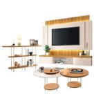 Home Suspenso Illusion 1.8 Cinamomo Off White e Aparador Infinity e Kit Mesa de Centro Sky Cinamomo- HB Móveis Home Suspenso Illusion 1.8 Cinamomo Off White e Aparador Infinity e Kit Mesa de Centro Sky Cinamomo- HB Móveis