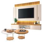 Home Suspenso Illusion 1.8 Cinamomo Off White E Kit Mesa De Centro Sky Cinamomo- Hb Móveis