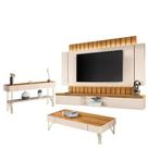 Home Suspenso Illusion 2.2 e Aparador Vivant e Mesa de Centro Cadenza Cinamomo Off White - HB Móveis