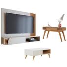Home Suspenso Jurerê 1.6 Com Mesa De Centro Jeri Off White Matte Freijó E Aparador Riviera Freijó - Colibri