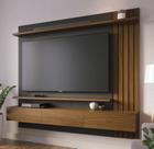 Home Suspenso Juriti 180mt Com Detalhe Ripado e 03 portas Noce Milano/ Preto Fosco - Colibri
