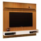 Home Suspenso MT Ripado 1.80m Para TV Até 75'' Polegadas Cor Cedro / Off White