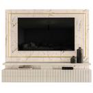 Home Suspenso Ripado Para TVs 75" París Calacata Off White
