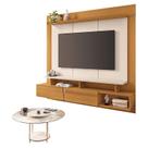Home Suspenso Zenith Cinamomo Off White com Mesa de Centro Sky com Tampo de vidro Off White - HB Móveis