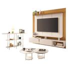 Home Suspenso Zenith Off White Cinamomo com Kit Mesa de Centro Sky e Aparador Infinity Off White - HB Móveis