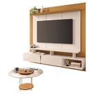 Home Suspenso Zenith Off White Cinamomo Com Mesa De Centro Sky Com Tampo De Vidro Cinamomo - Hb Móveis