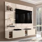 Home Theater Atena para TV de até 65 polegadas - CALACATA / OFF WHITE - Madetec