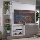 Home Theater Denver P/Tv Ate 55" Branco Acet Tx C/ Lacca Fume Brilho