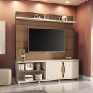 Home Theater Estante P/ TV até 65" Luxor HB Móveis - Castanho/Off White