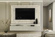 Home Theater Gaia para TV de até 75 polegadas - CALACATA / OFF WHITE - Madetec