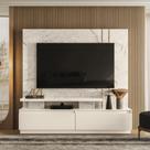 Home Theater New Apolo Com Painel Calacata-off-white