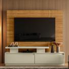 Home Theater New Minerva Com Painel Cumaru-opala