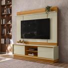 Home Theater Siena 2 Portas de Bater 2 Prateleiras e Detalhes Chanfrados no Tampo e Base - Pallazio