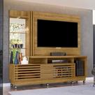 Home Theater Stall 2 Portas 2 Prateleiras Iluminação LED até 60 Cumaru G97 - Gran Belo Home Theater Stall 2 Portas 2 Prateleiras Iluminação LED até 60 Cumaru G97 - Gran Belo