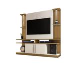 Home Theater York LED Ripado Cinamomo C/ Off White Bechara Móveis Home Theater York LED Ripado Cinamomo C/ Off White Bechara Móveis