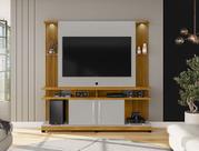 Home Theater York LED Ripado Naturalle/Off White - Bechara Móveis
