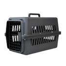 Home Utilidades Pet Caixa de Transporte Média N2 para Cães e Gatos em Plástico com Porta Metálica Preto