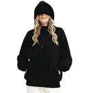 Hoodie Eocicvvi unissex com máscara de olhos e bolsos ocultos, preto