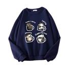 Hoodie Estilo Americano Com Estampa De Gato Para Homens E Mulheres, Moletom Solto E Quente Para