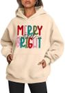 Hoodie Merry and Bright Christmas para Mulheres - Tamanho XL