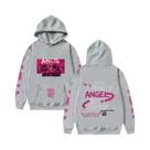 Hoodie Oversized Y2K Angel Dust Hazbin Hotel Anime, Fleece Quente, Streetwear Masculino