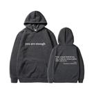 Hoodie Retro Unissex Estilo Street Hip Hop, Você É Suficiente, Hoodie Pullover Para Homens E Hoodie Retro Unissex Estilo Street Hip Hop, Você É Suficiente, Hoodie Pullover Para Homens E