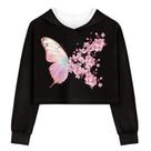 Hoodie Tongluoye Pink Butterfly para meninas de 7 a 8 anos