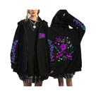 Hoodie Unissex Oversized Com Estampa De Macaco Arcane Jinx, Jaqueta Com Zíper, Estilo Harajuku,