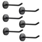 Hooks Near Moon 304 em aço inoxidável, pacote com 6 unidades, preto fosco