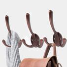 Hooks para casacos, montado na parede, Heavy Duty Black, pacote com 5 Hooks para casacos, montado na parede, Heavy Duty Black, pacote com 5