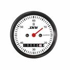 Horímetro Fundo Branco E Aro Preto Com Iluminação 52mm Bivolt Universal - DNI 4501-br