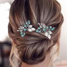 Horquillas EARENT Turquesa para Boda y Accesorios para Novias para Mujer