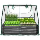 Horta Metálica com Toldo de Proteção 90x180cm Preto