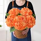 Hortênsias artificiais JINWOE 5 peças de flores de seda laranja de 50 cm