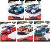 Hot Wheels Euro Speed Pack com 5 Carros de Luxo em Die-Cast Hot Wheels Euro Speed Pack com 5 Carros de Luxo em Die-Cast