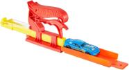 Hot wheels - lançador portátil de bolso com carro (vermelho)