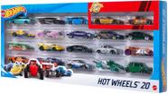 Hot Wheels - Pacote com 20 Carros Escala 1:64