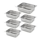 Hotel Pan HECMAC 1/2 tamanho 4 cm de profundidade em aço inoxidável, pacote com 6