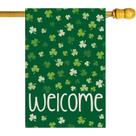 House Flag ZAEW dá as boas-vindas ao Dia de São Patrício Green Shamrocks