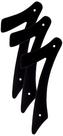 House Number 7 Black Aluminium Nail-On 4" da Hillman Pack 3