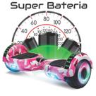 Hoverboad Skate Eletrico Rosa Camuflado 2024 Led Bluetooth