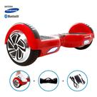 Hoverboard 6.5 Polegadas Vermelho - Bluetooth, Led Lateral e Frontal, Mochila e Bateria Samsung