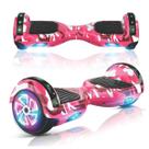 Hoverboard ROSA MILITAR 6,5 Polegadas 2024 - Smart Balance - Bluetooth - LEDs Com alça